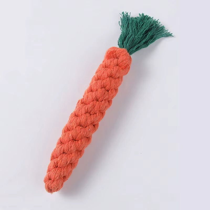 1Pc Rope Knot Grinding Teeth Resistant Hand-Woven Animal Cotton Rope Small and Medium-Sized Dog Pet Dog Toys