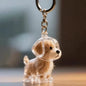 Transparent Dog Hair Storage Container Adorable Pet Keepsake Capsule Pendant with Key Ring for Pet Lovers DIY Memorial Keychain