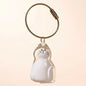 Transparent Dog Hair Storage Container Adorable Pet Keepsake Capsule Pendant with Key Ring for Pet Lovers DIY Memorial Keychain