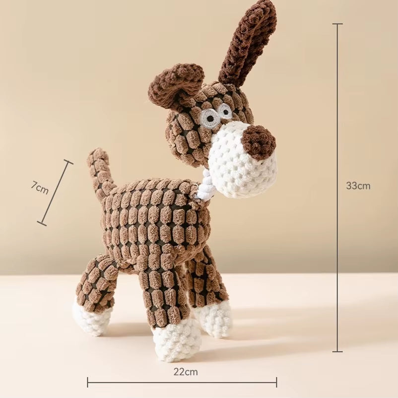 Hot New Arrival Pet Cat Dog Sound Toy Cotton Rope Creative Donkey Plush Bite Training Interactive Pet Toy for Dog Cat Grey Brown