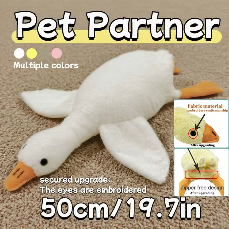 50Cm Soft Colorful Duck Plush Toy for Cats Dogs Relax Pet Companion Anxiety-Relieving Dog Buddy Energy Release Gift for Pets