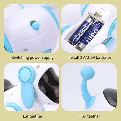 Smart Interactive Robotic Dog Simulated Walking Light Sound Music Children'S Educational Crawling, Singing and Interactive New