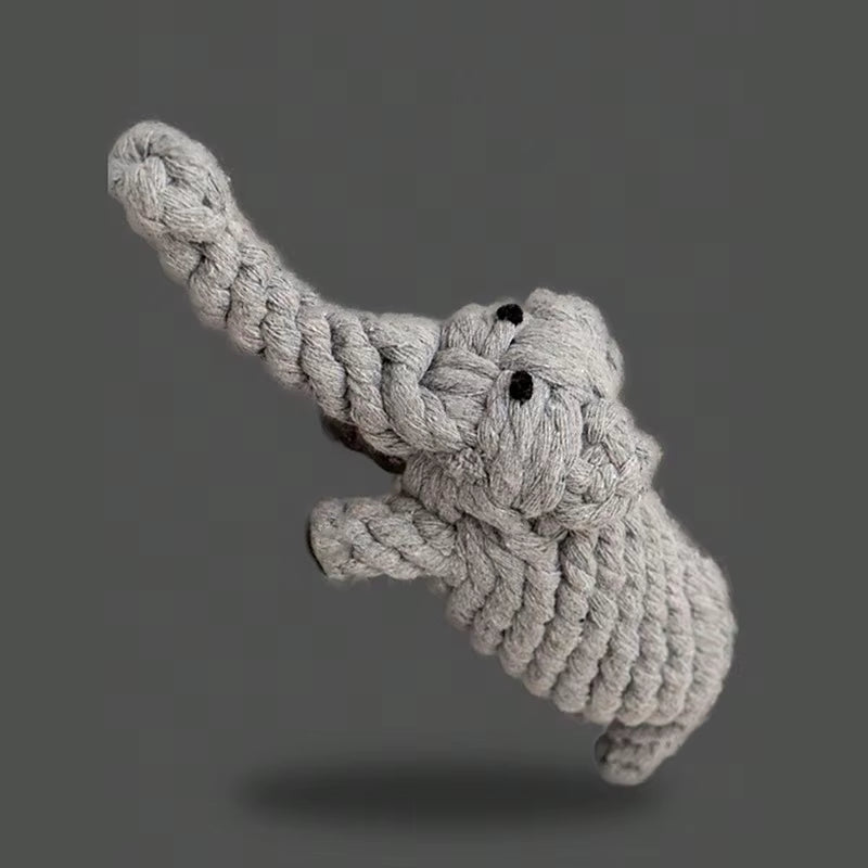 1Pc Rope Knot Grinding Teeth Resistant Hand-Woven Animal Cotton Rope Small and Medium-Sized Dog Pet Dog Toys
