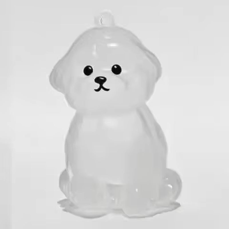 Transparent Dog Hair Storage Container Adorable Pet Keepsake Capsule Pendant with Key Ring for Pet Lovers DIY Memorial Keychain