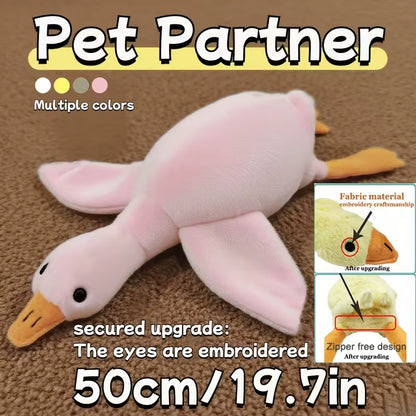 50Cm Soft Colorful Duck Plush Toy for Cats Dogs Relax Pet Companion Anxiety-Relieving Dog Buddy Energy Release Gift for Pets