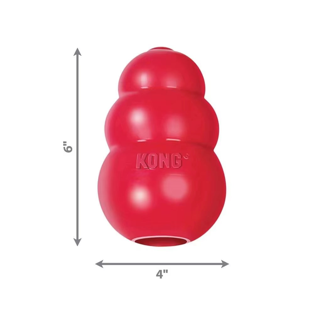 New Classic Kong Dog Toys Stuffable Treat-Filling Capabilities Kong Puppy Toys Multiple Sizes Durable Chew Toy