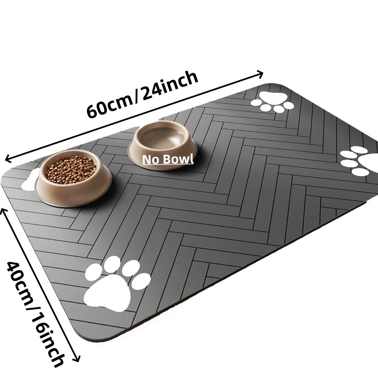 Pet Feeding Mat-Absorbent Pet Placemat for Food and Water Bowl with Waterproof Rubber Backing Quick Dry Water Mat for Dog Cat