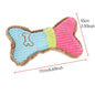 1Pc Dog Squeaky Toys, Bones Plush Dogs Chew Toy for Small Medium Breed Puppy Aggressive Chewer Pets Puppy Playing Cleaning Teeth