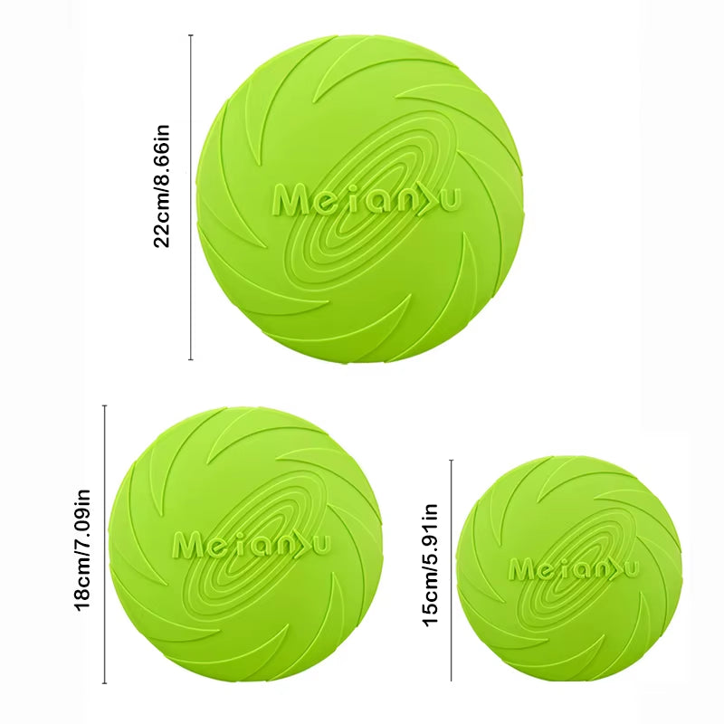 Dog Toys Silicone Flying Disc Fashion Multicolor Resistant Chew Toys Puppy Outdoor Game Trainning Interactive Supplies