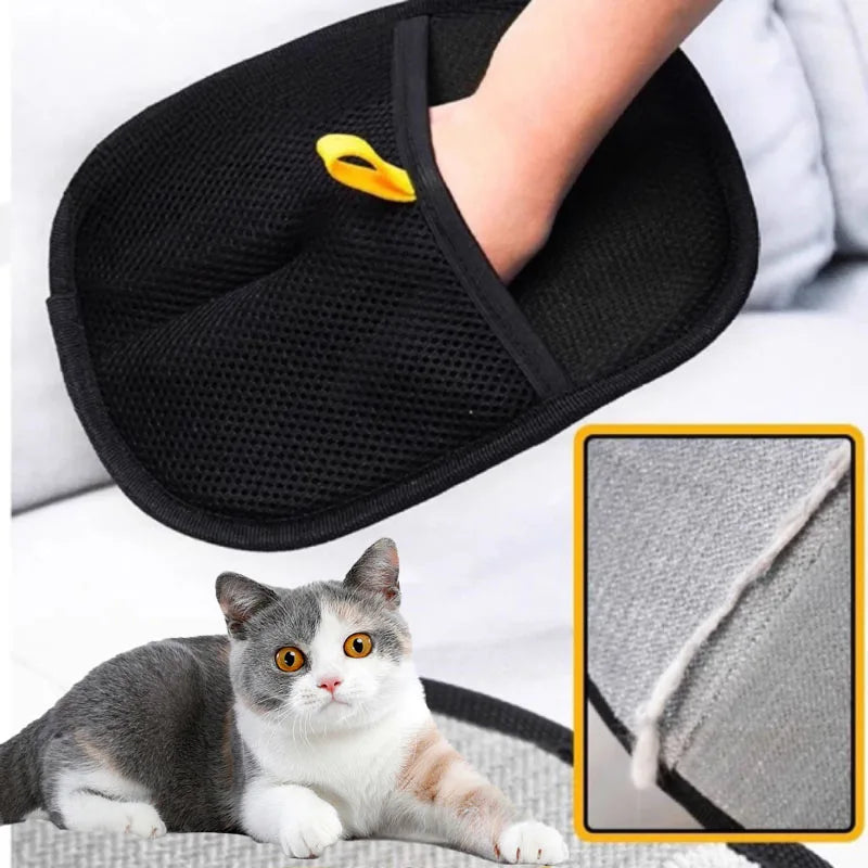 Pet Grooming Gloves Pet Hair Remover Brush Kitten Cleaning Glove Removing Dog Cat Hair from Sofa Carpet Clothes Pet Supplies﻿ ﻿
