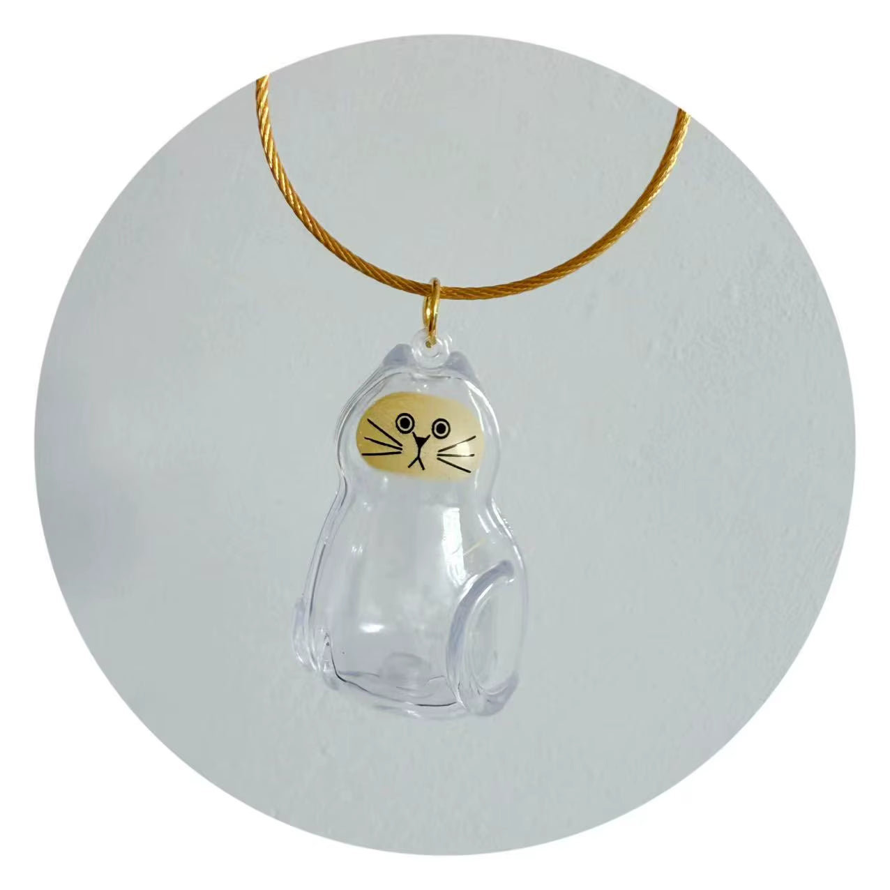 Transparent Dog Hair Storage Container Adorable Pet Keepsake Capsule Pendant with Key Ring for Pet Lovers DIY Memorial Keychain