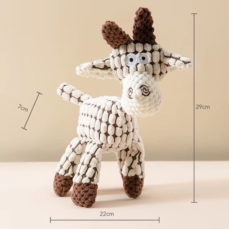 Hot New Arrival Pet Cat Dog Sound Toy Cotton Rope Creative Donkey Plush Bite Training Interactive Pet Toy for Dog Cat Grey Brown