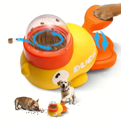 Dog, Cat, Pet Feeder, Little Yellow Duck, Interactive Puzzle Dog Feeding Machine, Puppy, Missing Food Toy, Anti-Slip Bottom