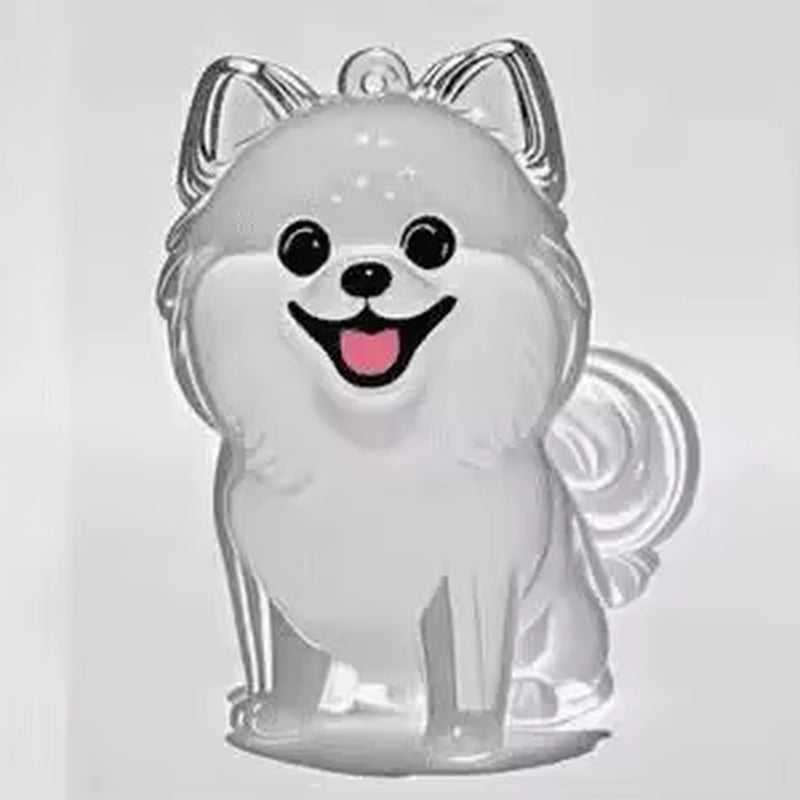 Transparent Dog Hair Storage Container Adorable Pet Keepsake Capsule Pendant with Key Ring for Pet Lovers DIY Memorial Keychain